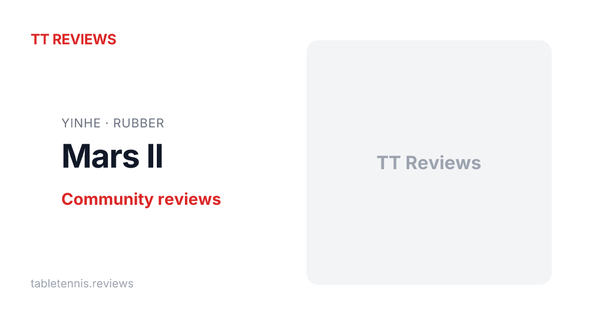 Yinhe Mars II Review - Specs, Player Usage & Ratings | TT Reviews